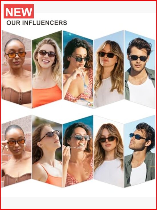 Trendy Rectangle Polarized Sunglasses, Thin Slim Square Sunnies, UV400 main image 6